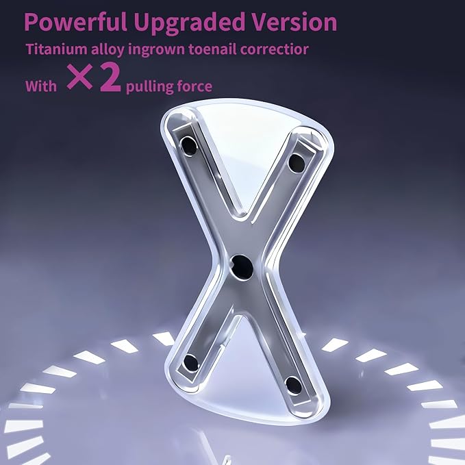10 Patchs X-Shaped Upgrade Titanium Alloy Ingrown Toenail Corrector,At Home Ingrown Toenail Treatment for Man and Women,Ingrown Toenail Removal Kit,Curved Toenail Straightener (Small Size)