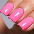 Gel Polish, 0.5 Fl Oz Bright Pink Gel Nail Polish Spring Summer Soak off LED UV Gel Nail Polish Art Starter Manicure Salon DIY Nail Gel Polish Design