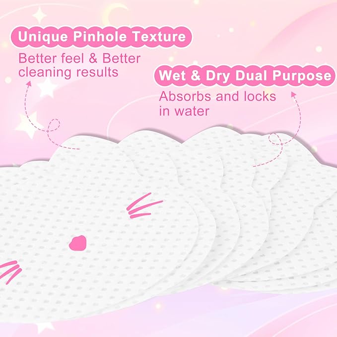 MEKK 400PCS Lint Free Nail Wipes for Nail Polish Remover,Cat Shape Eyelash Extension Glue Wipes,Super Absorbent Soft Non-Woven Acetone Gel Nails Wipes Dry Wipes for Nail Prep(White)