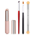 4Pcs Ombre Nail Brush For Nail Art Design Brushes Tools Reusable Nail Sponges Brushes Silicone Nail Ombre Brush Make Up Brush Uv Gel Silicone Brushes Pens For Nails Lip Eyeshadow Brushes