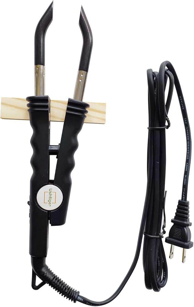 Keratin Hair Extensions Tools Hair Extension Heat Tool Fusion Bonding Machine Set Fusion Heat Iron Connector Wand Melting Gun for Hair Extensions Install Black
