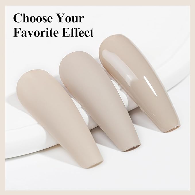 Matte Nude Nail Polish, Quick Dry Nail Lacquer Non Gel Matte Finish Effect, Long Lasting & Fast Drying Nail Pigment Velvet Nail Polish for Nail Art