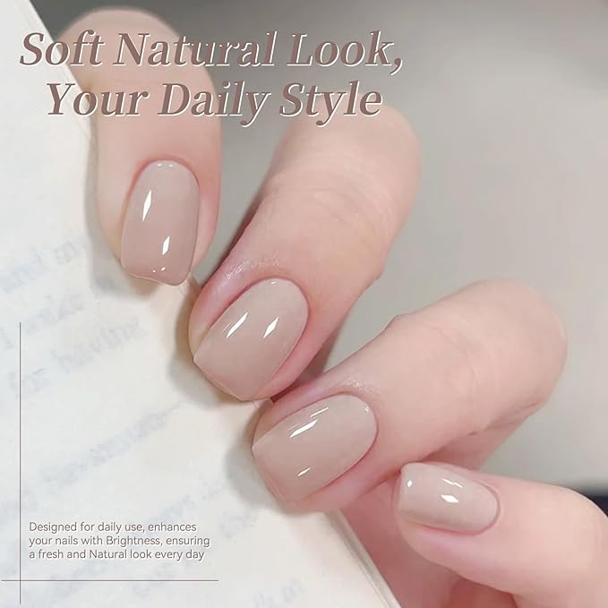 Born Pretty Nude Gray Pink Gel Nail Polish Set 6 Colors Cream Milky White Beige Gray Pink Neutral Gel Polish Soak off U v Gel Polish Kit for Salon Manicure and Nail Art DIY at Home