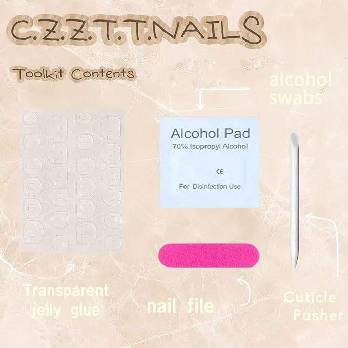 Press On Nails,Long Almond Red Glitter French Fake Nails for Women,30pcs with Jelly Glue,Reusable, Perfect for Holiday Parties or Gifts