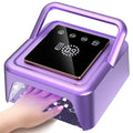 108W UV Gel Nail Lamp, Rechargeable UV Nail Light with Auto Sensor for Gel Polish, Portable Nail Dryer Built-in 4 Timer Mode and Touch Display for Home & Salon Use