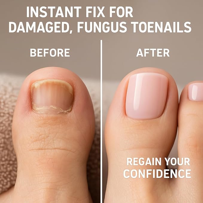 Clear Press on Toenails Short with Nail Glue Kit, SINOKAME Full Cover No File Matte Gel Toe Nail Tips for Regular &Small Toenail Beds Short Lengths, 300 Pcs 15 Inclusive Sizes for up to 10 Pedicures