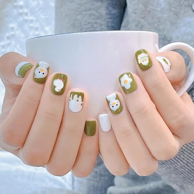 3 Sheets Duck Nail Stickers for Nail Art Cute Duck Designs 3D Self Adhesive Nail Decals for Women DIY Manicure Decoration YX1233