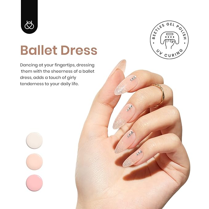 Beetles Jelly Gel Nail Polish Set & Beetles Nail Blooming Gel 15ml Clear Uv Led Blossom Gel Polish