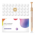 100Pcs Soft Nail Sponges for Ombre, Nails Art Sponges With Grabbing Pen Ombre Nail Brush Art Manicure Tools Supplies Nails Accessories for Home and Salon(white)