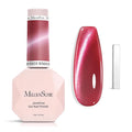 MelodySusie Silky Cat Eye Gel Nail Polish, Rosy Pink Glitter Holographic Magnetic Nail Polish with Magnet, 0.5 Fl Oz UV Gel for Nail Art Manicure Salon DIY at Home B5603