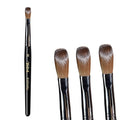 Yasterd Acrylic Nail Brushes - Kolinsky Size 16 Oval Crimped Shaped Brush for Acrylic Application, Black Wood Handle Professional Nail Art Powder Brush Manicure Tool