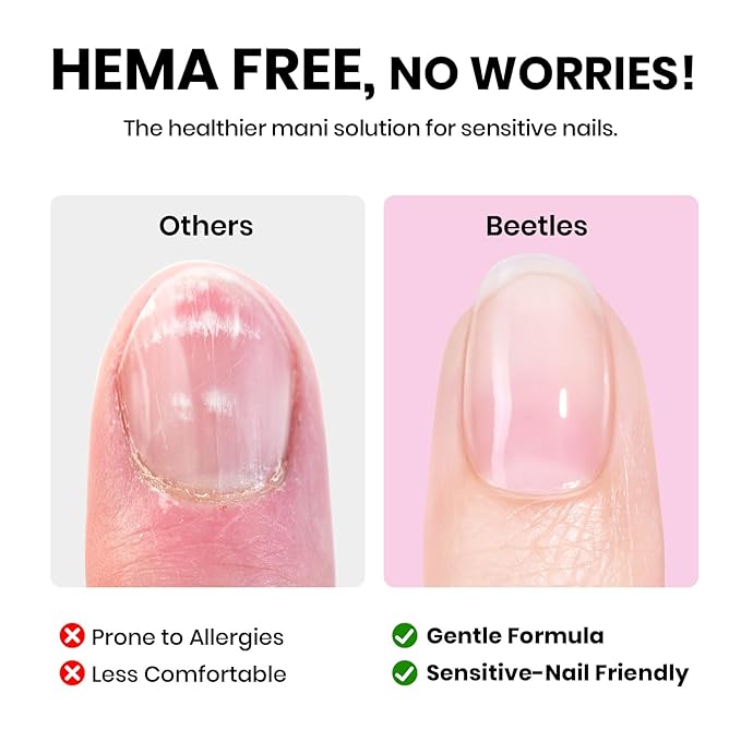 Beetles Gel Base and Top Coat Set with Matte Top Coat – 3 Pcs No Wipe Gel Nail Polish Kit, Glossy & Matte Finish, HEMA Free UV LED Soak Off Long Lasting Manicure Essentials