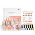 CANNI CC7 30 Pcs 9ML Hema-Free Jelly Gel Nail Polish Set with Base Top Coat- Jelly Nude Pink Translucent Gel Polish Colors Kit, Soak Off LED Nail Manicure Kit DIY at Home Salon Gifts