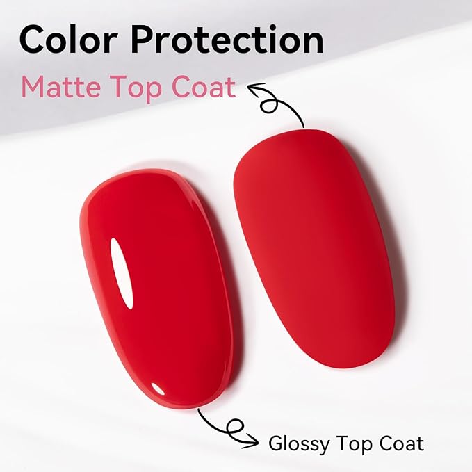Matte Top Coat and Base Coat, 2PCS Vegan Base Clear Nail Polish & Top Coat Matte Finish Chip Resistant Protect Nails, Enrich Castor Oil, Quick Dry, Non Gel, Salon-Quality Nail Art Gift