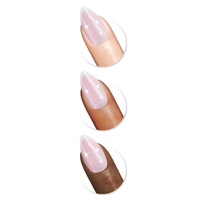 Sally Hansen Salon Effects Perfect Press-On Nails | Almond Shape | Easy to Apply, Non-Damaging | 30 Nails, Nail Glue, Adhesive Tabs, File | She's Shifty