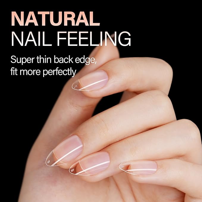 AILLSA Short Stiletto Nail Tips 504PCS Clear Full Cover Soft Nail Tips Gel Fake Nails Tips Preshaped Press on False Gelly Tips for Nail Extension DIY Home Salon Gift, 10 Sizes