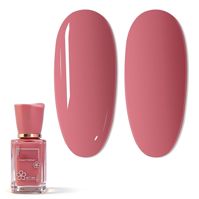 Pink Nail Polish, 14 ML Quick Dry Nail Polish for Nail Art DIY Manicure at Home, Chip Resistant Nail Lacquer for Nail Art Varnish, Long Lasting, BOG107