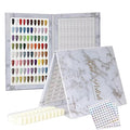 160 Nail Color Display Book with 240 Nail Tips & 1-200 Number Labels, Professional Color Swatches Book Gel Polish Colors Card Board for Nails Salons, DIY at Home