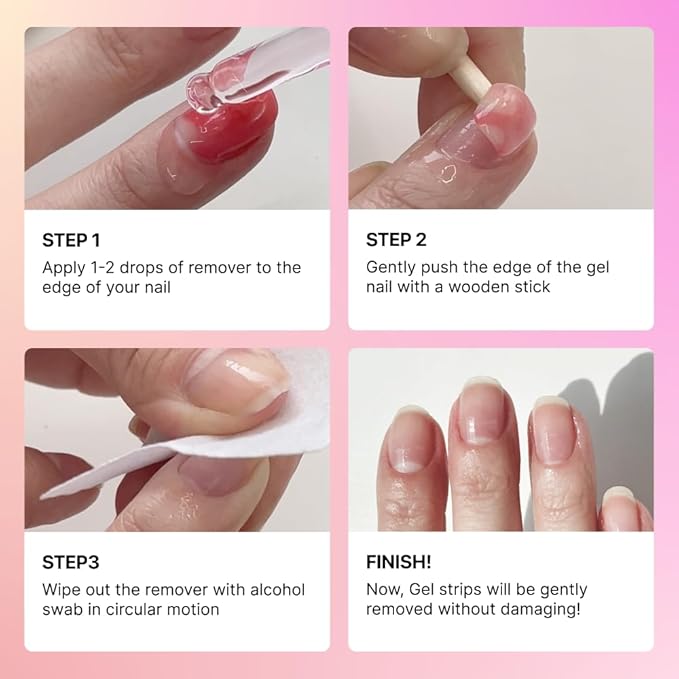 UUUUU Gel Nail Strip and Press Ons Remover | Magical Nail Serum Remover for Semi-Cured Gel Strips | Gel Remover for Nails | Non-Toxic, Odorless, Gentle & Nourishing Formula | Vegan & Cuticle-Safe