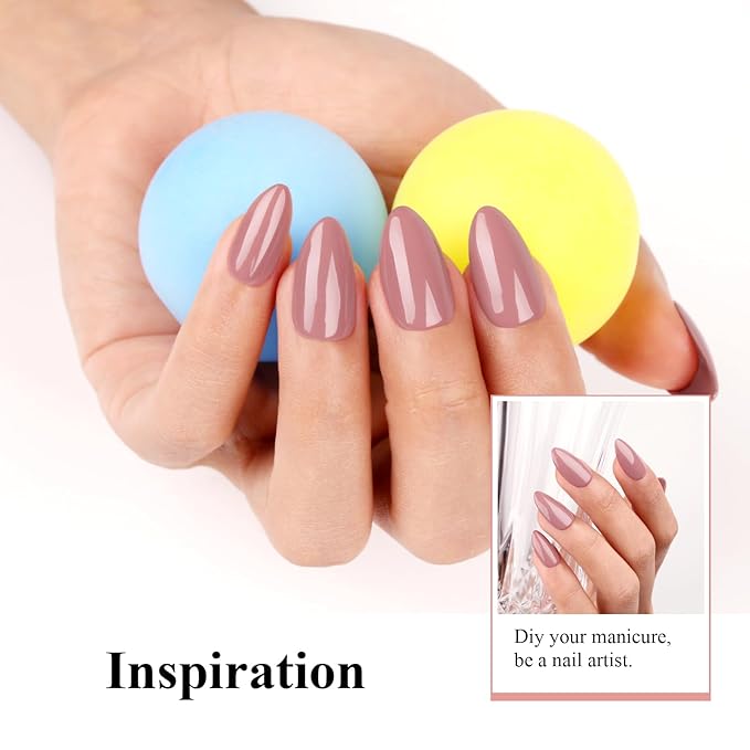 Imtiti Gel Nail Polish, 0.5 Fl Oz Clay Brown Soak Off LED UV Polish for Autumn Winter DIY Nail Art Manicure Salon Kit for Women Girls