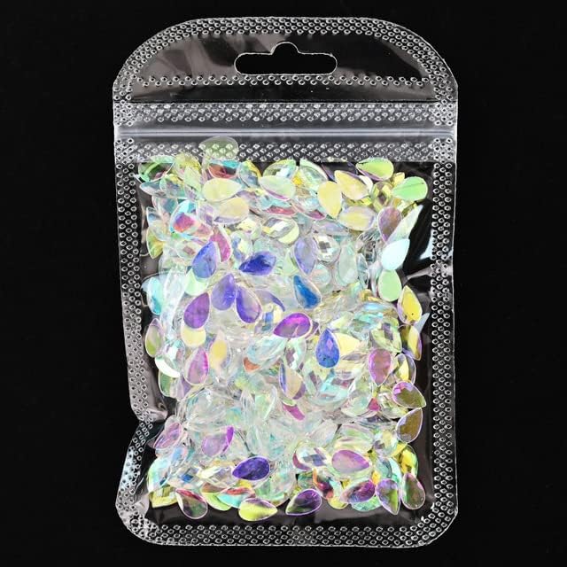 100PC Flatback Water Drop Rhinestones Nail Art Rhinestones AB Crystals Glass Stones 3D Nail Jewelry Accessories