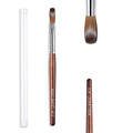 Modelones Kolinsky Acrylic Nail Brush Pure Kolinsky Hair Acrylic Red Wood Handle with Sturdy Alloy Tube Round Shaped Professional Nail Brushes Manicure Tool Salon DIY (Size 12#)