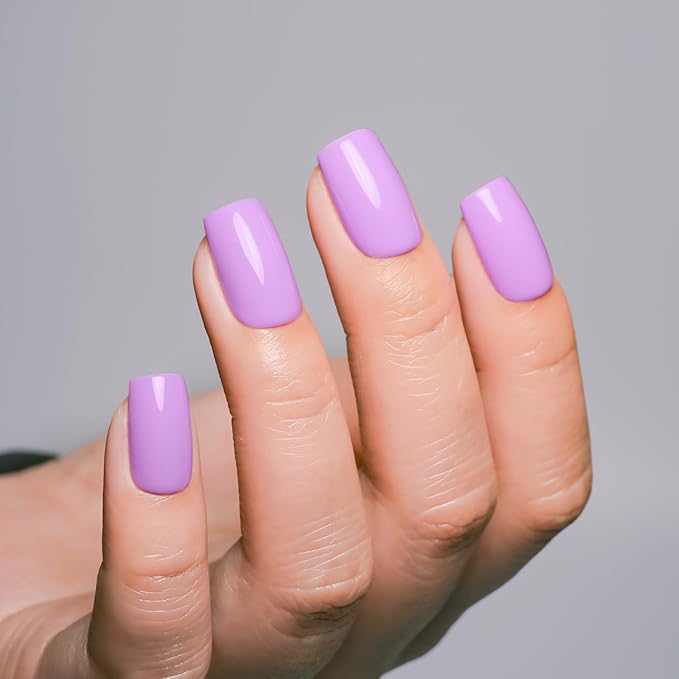 Pastel Gel Polish, 0.5 Fl Oz Light Purple Gel Nail Polish Spring Summer Soak off LED UV Gel Nail Polish Art Starter Manicure Salon DIY Nail Gel Polish