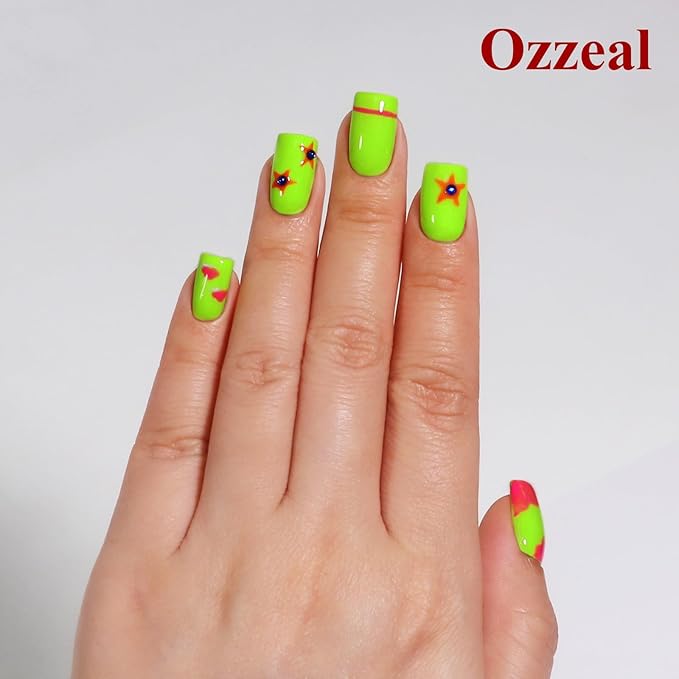 Neon Gel Polish, 0.5 Fl Oz Neon Yellow Green Gel Nail Polish Spring Summer Soak off LED UV Art Starter Manicure Salon DIY Design