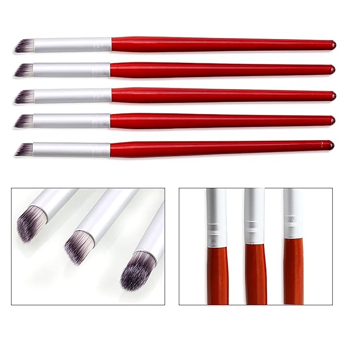 DANNEASY 5Pcs Ombre Nail Brush Wooden Nail Ombre Brush Acrylic Nail Art Brushes Nail Pens Nail Gradient Brush Nail Design Brushes Nail Art Tools