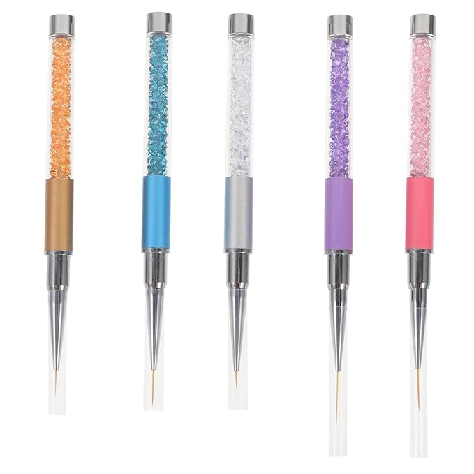 Hemoton 10pcs Nail Art Drawing Pens Fine Detail Manicure Tools for Nail Designs and Easy to Use for Home Salon Artistry