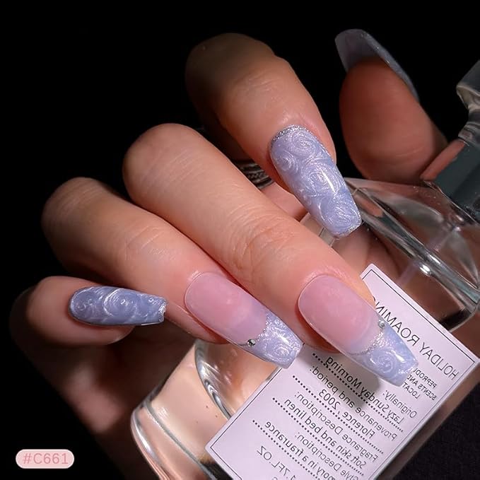 ROSALIND Pearl Gel Nail Polish - 12 Colors Pastel Pink Yellow Blue White Gel Polish Set with Dotting Pen Shell Swirl Thread Effect Soak Off UV Set Shimmer Nail Art Collection Valentine Gifts for Women