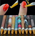 Nail Art Picker Resin Pencil Rhinestones Dotting Pick up Tool Wax Pen 10Pcs