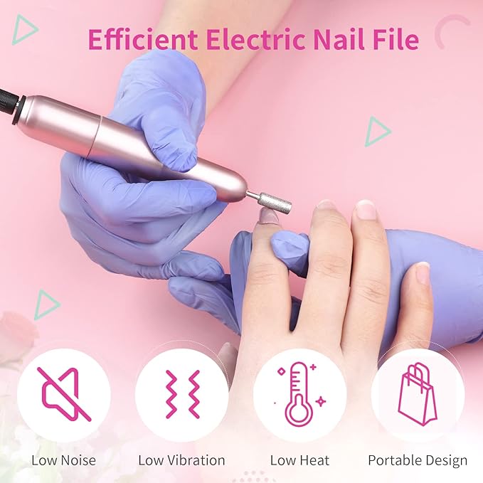 SAVILAND Electric Nail Drill: 20000RPM Pro Portable Efile Nail Drill Machine Professional Nail File Complete Drill Bits for Remove Acrylic Nails Manicure & Toenails Nail Care Home Salon DIY Nail Art