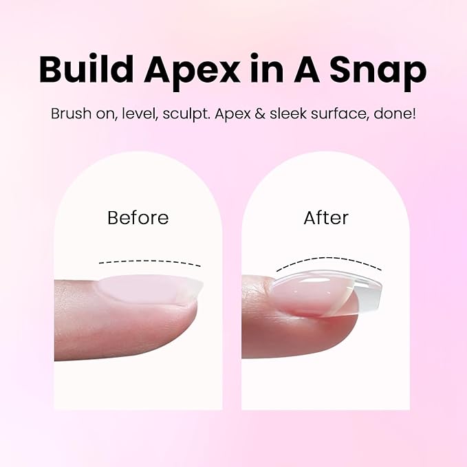 Lavender Violets Clear Builder Gel for Nails 2pcs Set 15ml 8 in 1 Nail Builder Strengthener Gel Enhancement Nail Gel Building Nail Apex for Beginners & DIY Salon Manicure A105x2