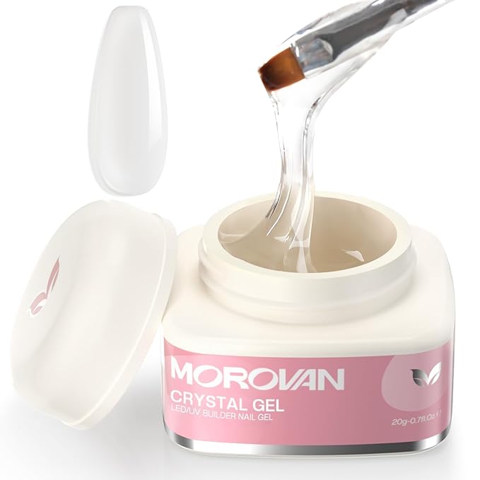 Morovan Builder Gel For Nails: Long-Lasting Hard Gel For Nails Extension Builder Clear Hard Nail Strengthen Nail Sculpture Building