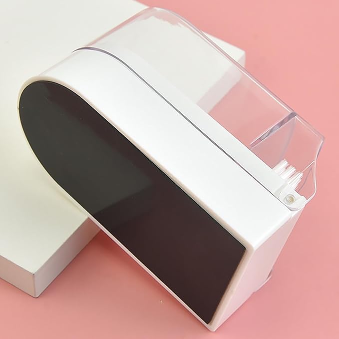 HURRISE Nail Drill Bit Holder,Nail Drill Bit Display Box Nail Drill Bit Storage Plastic 30 Holes Transparent Portable Nail Drill Bit Holder with Cleaning Brush (White)