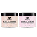 EBANKU Nude Pink Acrylic Powder, 2 * 60g/2.1oz Acrylic Powder Large Capacity Professional Acrylic Nail Powder for Nail Acrylic Extension, Nail Carving, Long-Lasting, No Nail Lamp Needed