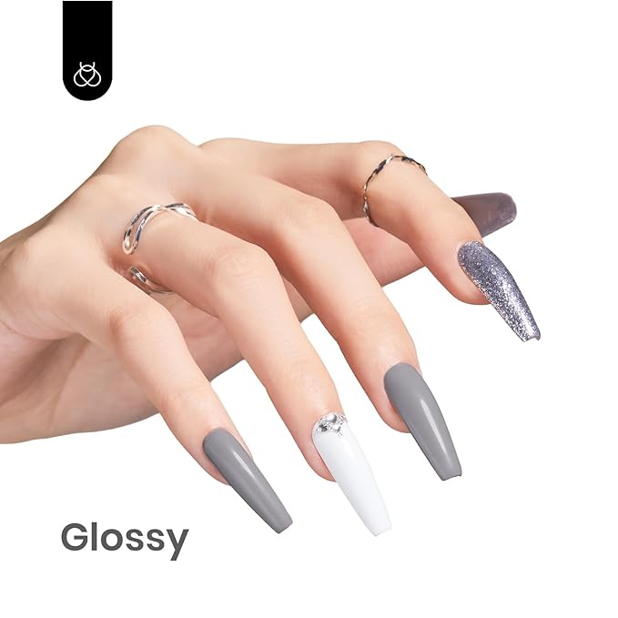 Beetles Gray Gel Nail Polish - 1PC 15ML Solid Grey Color Nails Soak Off LED UV Lamp DIY Manicure Decoration Nail Art Design Salon at Home Gift for Women Girls