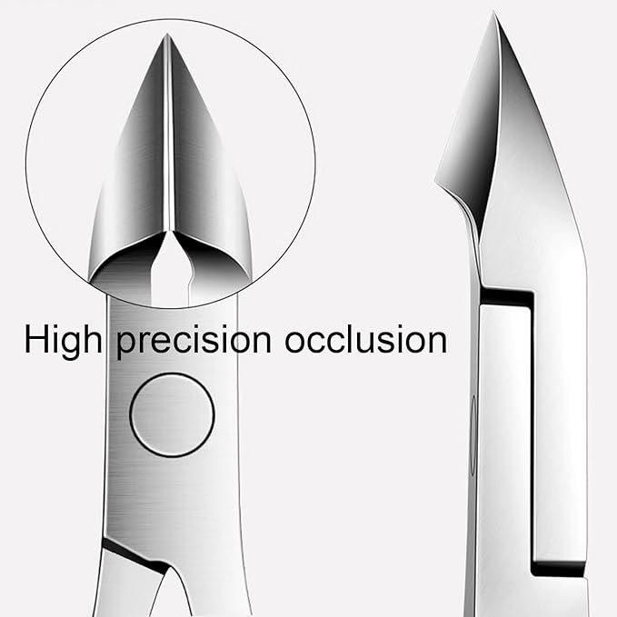 Cuticle Trimmer with Cuticle Pusher and Cutter,Cuticle Remover Nippers Professional Stainless Steel Cutter Clippers,Pedicure Manicure Tools for Fingernails Toenails