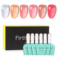 10ml Hema Free Gel Nail Polish Set, 6 Colors Transparent Jelly Gel Polish Kit Sheer Nude Milky White Pink Beige Coral Gift for Art DIY and Salon
