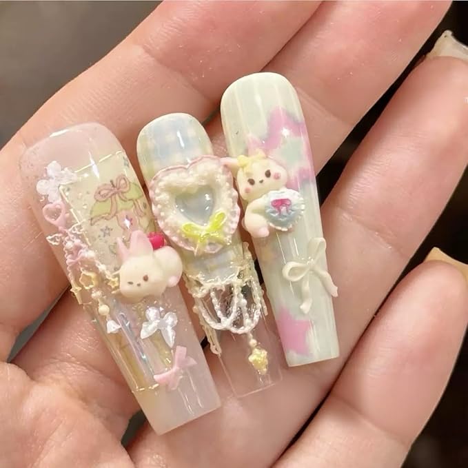 Sweet Frame Nail Mold Silicone 3D Butterfly Ribbon Heart Picture Frame Design Tray for Resin Gel DIY Manicure