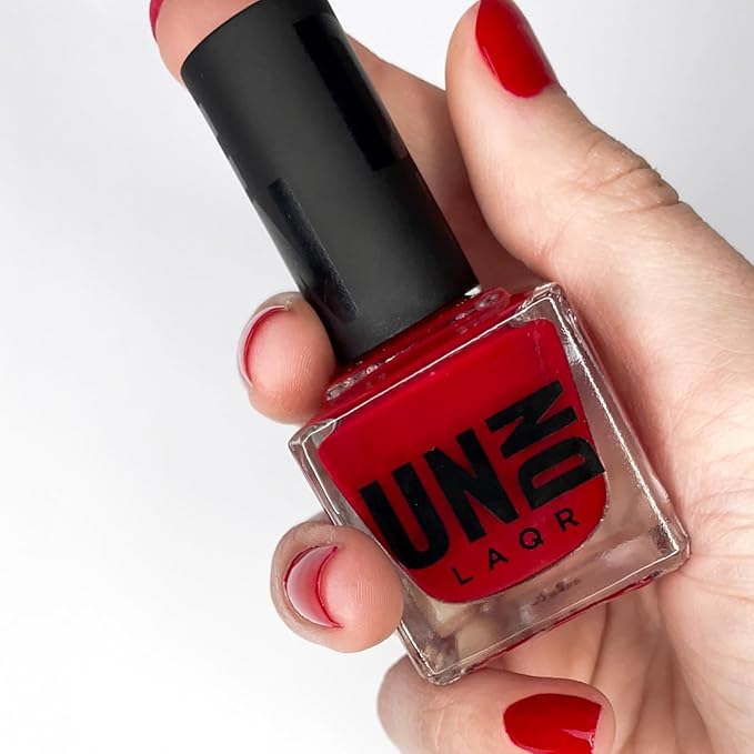 UN/DN Vegan Nail Polish - Pretty Dangerous - Red Nail Polish - Fingernail Polish for Women and Men - Long Lasting, Cruelty Free - 0.5 oz