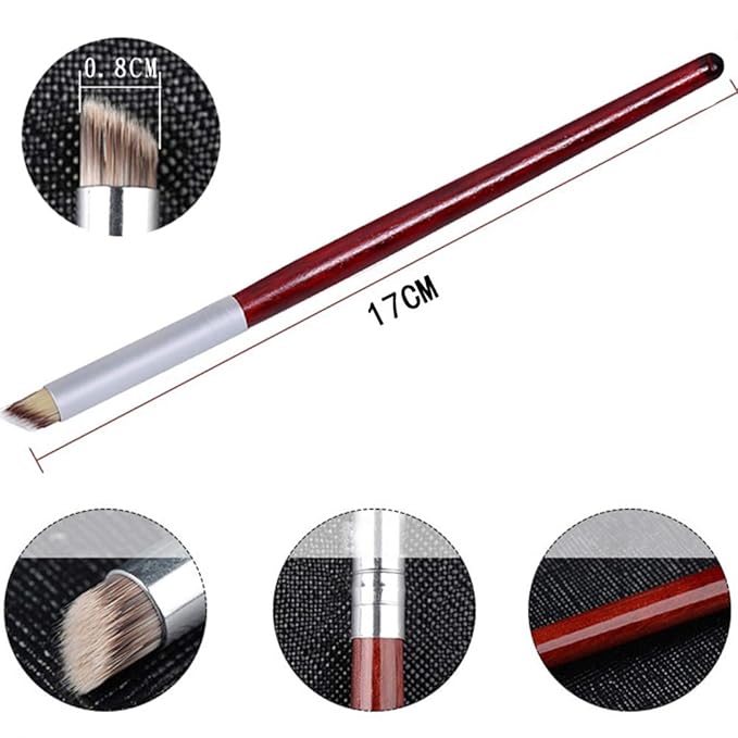 SILPECWEE 3pcs Ombre Nail Brush Set - Nail Art Brushes with 4 Replaceable Sponge Heads - Nylon & Acrylic Handle - Gradient, Sponge & Ombre Nail Design Tools