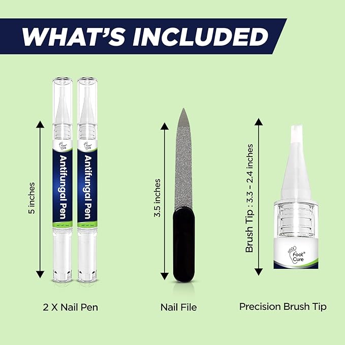 Footcure Antifungal Nail Treatment Pen – Extra Strength Toenail Fungus Treatment, 25% Undecylenic Acid for Toenails & Fingernails, Nail Fungus Repair Pen with Tea Tree & Oregano Oil, Made in USA