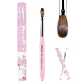 Acrylic Nail Brush Size #8, 100% Pure Kolinsky Nail Art Brushes for Acrylic Application, Sturdy Starry Handle Oval Shaped Nail Design Tools for Professional Manicure DIY, Pink