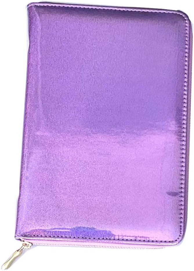 Finger Angel 48 Slots Holographic Nail Plates Holder Case Stamping Templates Organizer Retangel Nail Printing Molds Collection Manicure Tool Accessorie-6x12Cm Template Purple