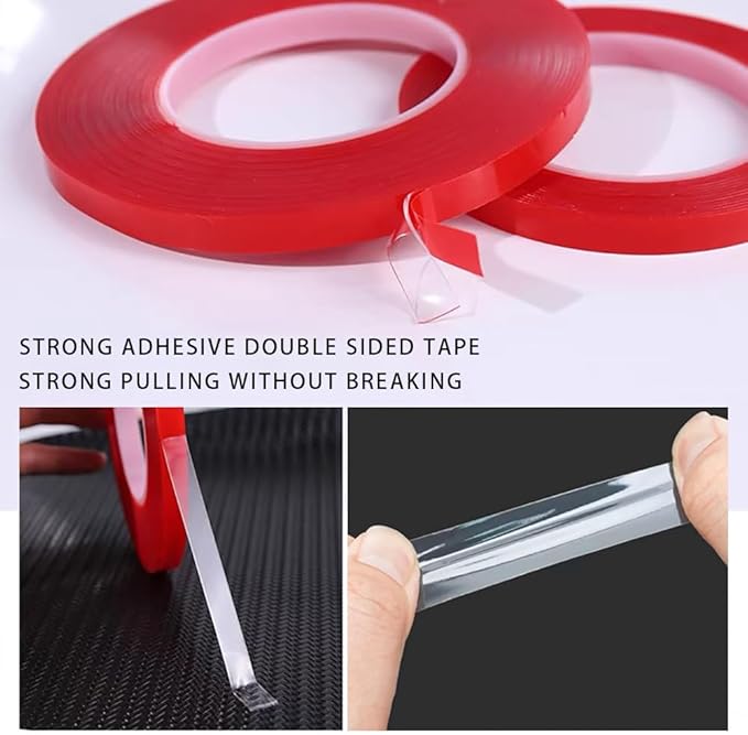3 Rolls of Double Sided Tape, Removable Pressure Nail Adhesive Strong Adhesive Tape for Press on Nail Packaging Nail Salon Home Office Supplies…