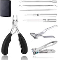 Toenail Clippers for Thick Toenails,Professional Toe Nail Clippers Set,Heavy Duty Long Handle Toenail Clipper for Seniors/Adult/Man/Women,Podiatrist Ingrown Toenail Tools with Storage Case
