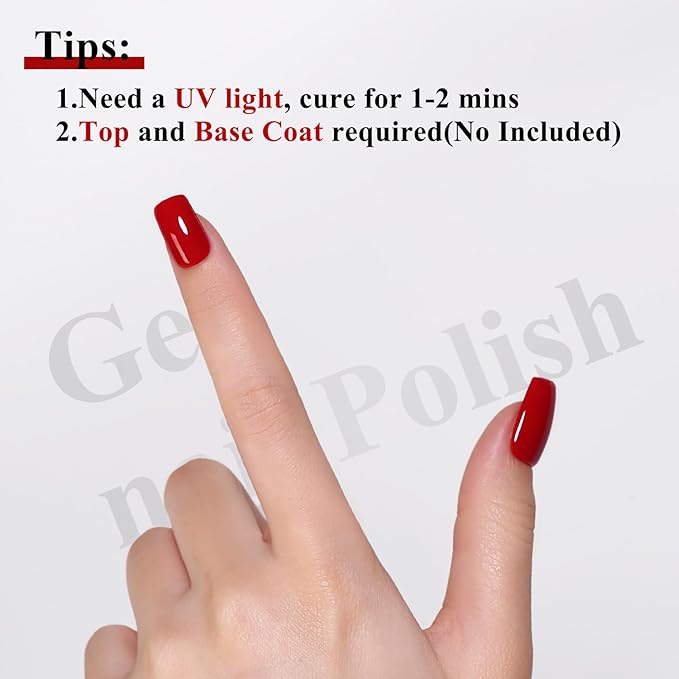 Imtiti 10ml Dark Red Gel Nail Polish Long Lasting Soak Off UV Led Fall Gel Polish Salon DIY at Home Gift for Women 1Pcs
