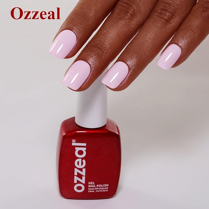 Gel Polish, 0.5 Fl Oz Light Pink Nail Gel Polish Spring Summer Art Starter Manicure Salon DIY Soak off UV LED Design